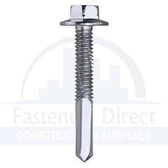 Series 500 Hex Head Self Drilling Screw for Metal 304 Stainless Steel 12g-24 x 38mm (500) per each