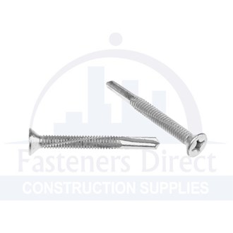 Series 500 Countersunk Head Self Drilling Screw for Metal Galvanised 12g-24 x 50mm (1000) 12g-24 x 50mm (1000) per each