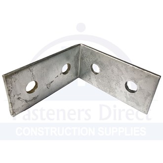Angle Bracket Hot Dip Galvanised w/2 M12 holes each side 100mm x 100mm x 50mm x 5mm (25) per each