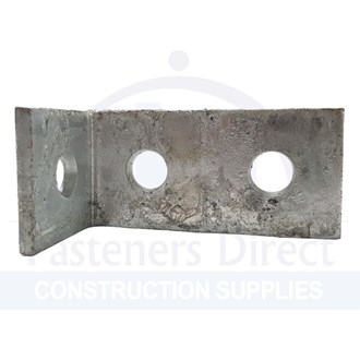 Angle Bracket Hot Dip Galvanised w/1 M12 hole short side & 2 on the long 40mm x 80mm x 40mm x 5mm (50) per each