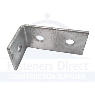 Angle Bracket Hot Dip Galvanised w/1 M12 hole short side & 2 the long 50mm x 100mm x 50mm x 5mm (25) per each