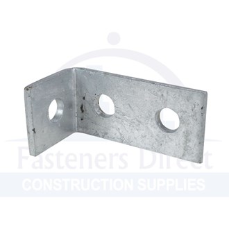Angle Bracket Hot Dip Galvanised w/1 M12 hole short side & 2 on the long 65mm x 130mm x 65mm x 5mm (25) per each