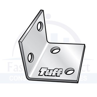 Light Use Angle Bracket Hot Dip Galvanised w/2 M6 holes each side 100mm x 100mm x 40mm x 3mm [F0331] (25) per each