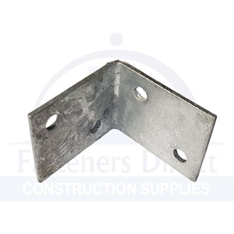 Light Use Angle Bracket Hot Dip Galvanised w/2 M6 holes each side 50mm x 50mm x 40mm x 3mm [F0329] (25) per each