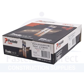 Paslode Impulse Nails Bright R-Drive TP 75mm x 3.06mm [IM90] per box of 2500 