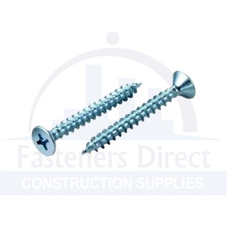 Chipboard Screw Countersunk Head Zinc 10g x 100mm (100/250) per each