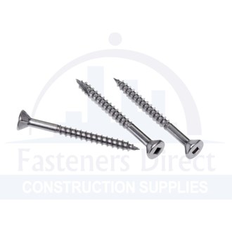 Chipboard Screw Countersunk Head Square Drive 304 Stainless Steel 8g x 25mm per each