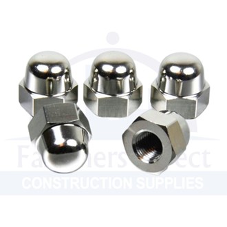 Dome Nut Chrome M10 (100) per each