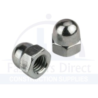 Dome Nut 304 Stainless Steel M10 (100) per each