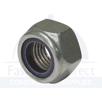 Hex Nyloc LockNut Galvanised M10 (200) per each