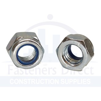 Hex Nyloc Locknut Zinc M10 (200) per each