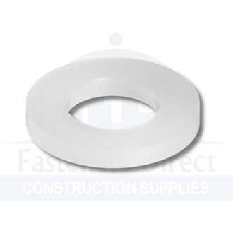 Flat Round Nylon Washer M10 x 20.0 x 2.0mm (100) per each