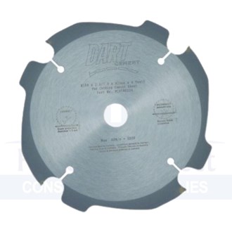Fibre Cement Sheet Black Polycrystalline Blade 125mm x 2.4/1.8 x 20mm x 4 Teeth per each