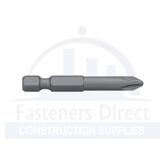 Phillips Power Bit Impact Resistant No.2 x 50mm per each