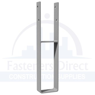 Post Saddles U-Shape With Bar Hot Dipped Galvanised 100mm x 300mm per each