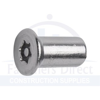 Prolok Resytork Countersunk Barrel Nut 304 Stainless Steel M10 x 27mm (50) per each