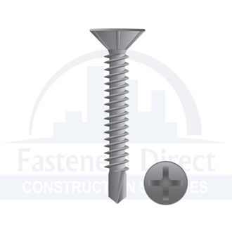 Self Drilling Screw Countersunk Head For Metal Galvanised 10g-24 x 25mm (1000) per each