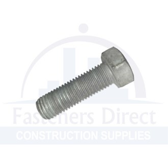 Set Screw Steel Hex Head Galvanised (Fully Threaded) M10 x 100mm (50) per each