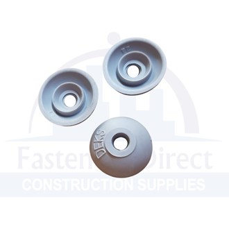 Dome Polycarb Washer Grey 12g x 22mm (1000) per each