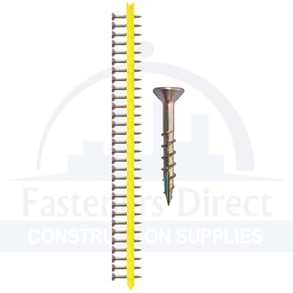 Type 17 Wood Screw Coarse Thread Countersunk Head Zinc #2 SQ Recess 8g x 32mm (2,500) per each