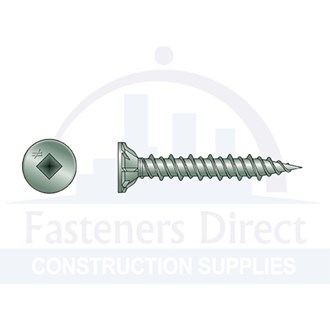 Wood Screw Sharp Point Hi-Lo Thread Countersunk Head Galvanised #2 Undersize SQ 8g x 1 1/4